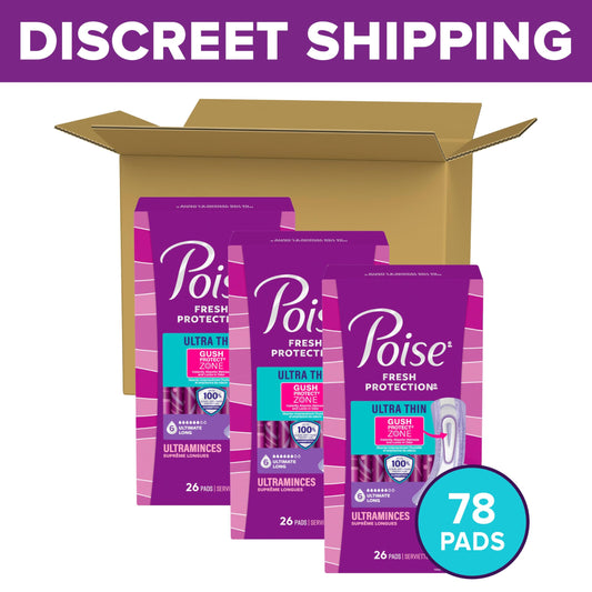 Poise primer plano de la zona GushProtect que absorbe fugas rápidamente