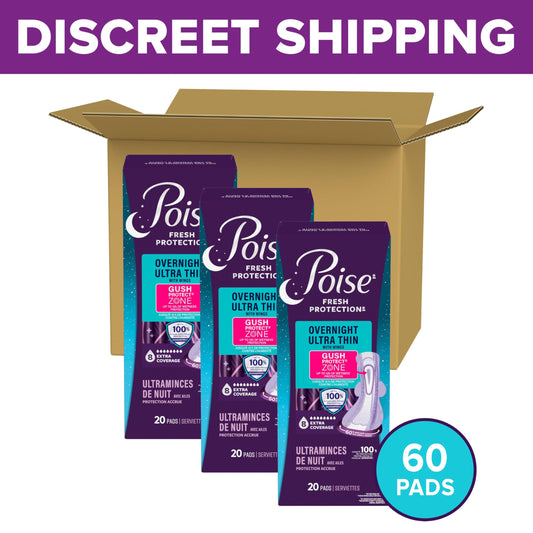 Poise primer plano de la capa Dry-Touch para sensación seca al tacto