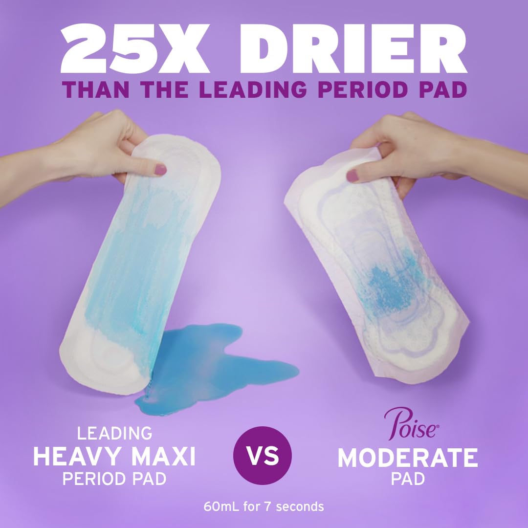 Poise almohadilla colocada en ropa interior para ajuste discreto y seguro