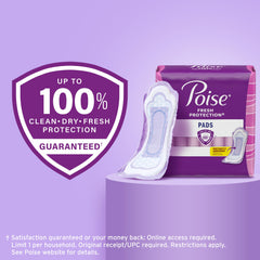 Poise etiqueta informativa con capacidad 4 Drop y detalles de uso