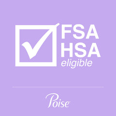 Poise etiqueta con información de absorción y recomendaciones