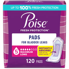 Poise paquete frontal 120 unidades mostrando diseño y cantidad para confianza diaria