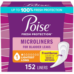 poise empaque frontal mostrando 152 microliners y beneficios visibles