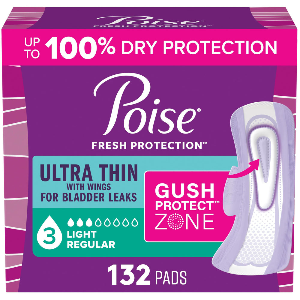 poise paquete frontal mostrando diseño y cantidad, protección confiable