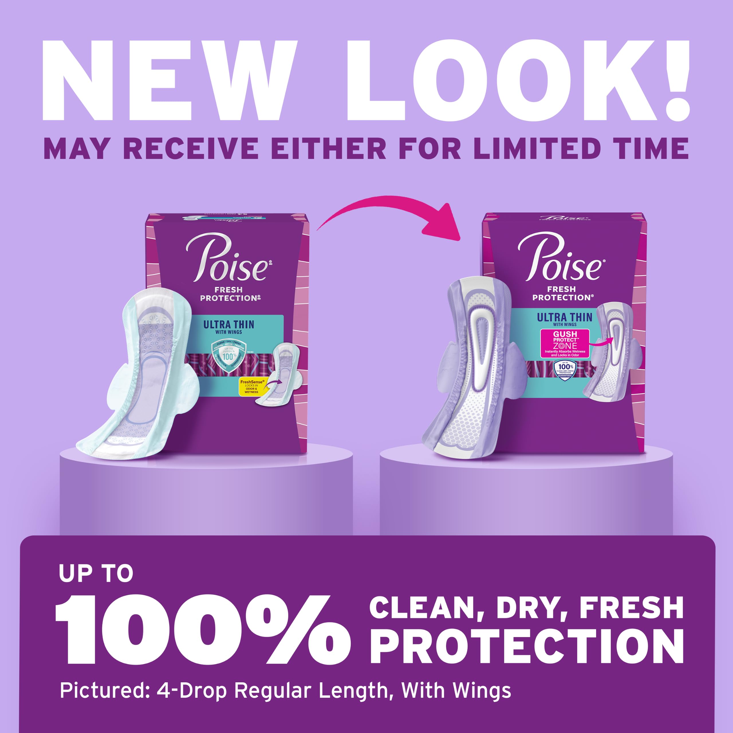 poise textura Dry-Touch capa superficial seca y cómoda