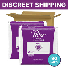 Toalla Poise extendida vista superior que muestra capa seca y ajuste