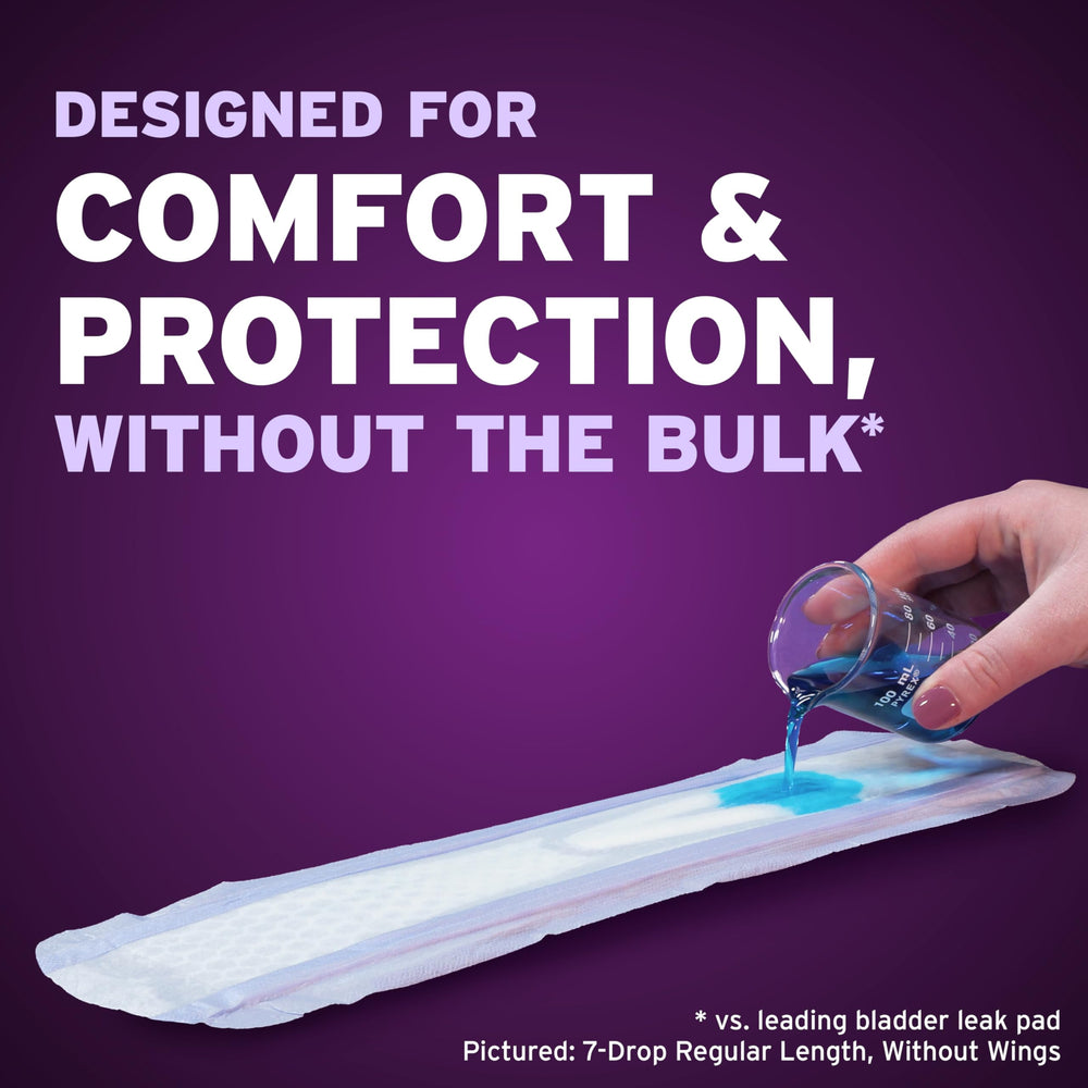 Poise toalla colocada en cama para uso nocturno y confort prolongado