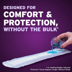 Poise toalla colocada en cama para uso nocturno y confort prolongado