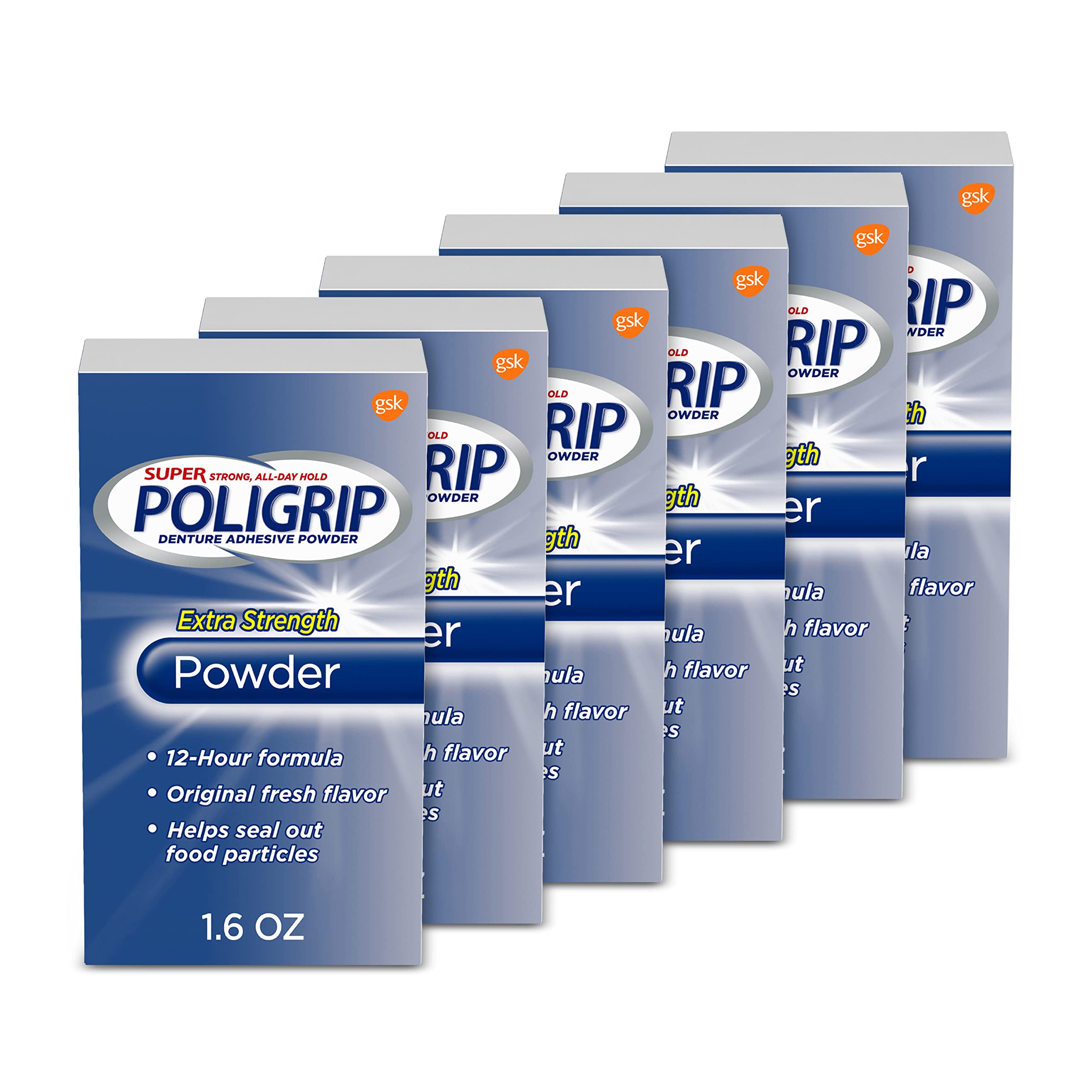 Poligrip frasco frontal mostrando etiqueta y beneficio de sujeción segura