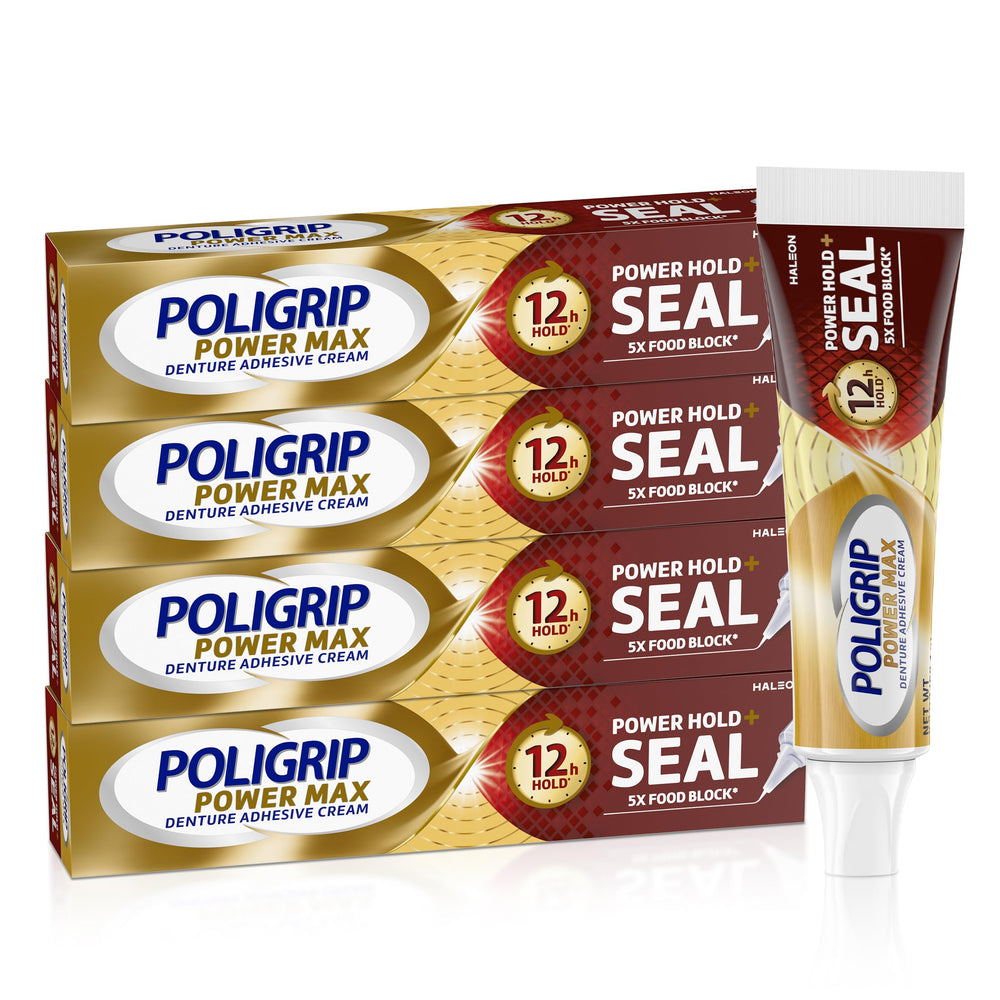 Poligrip tubo frente mostrando su formato compacto y sujeción duradera