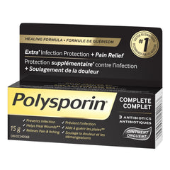 Polysporin etiqueta con ingredientes y ventajas del producto