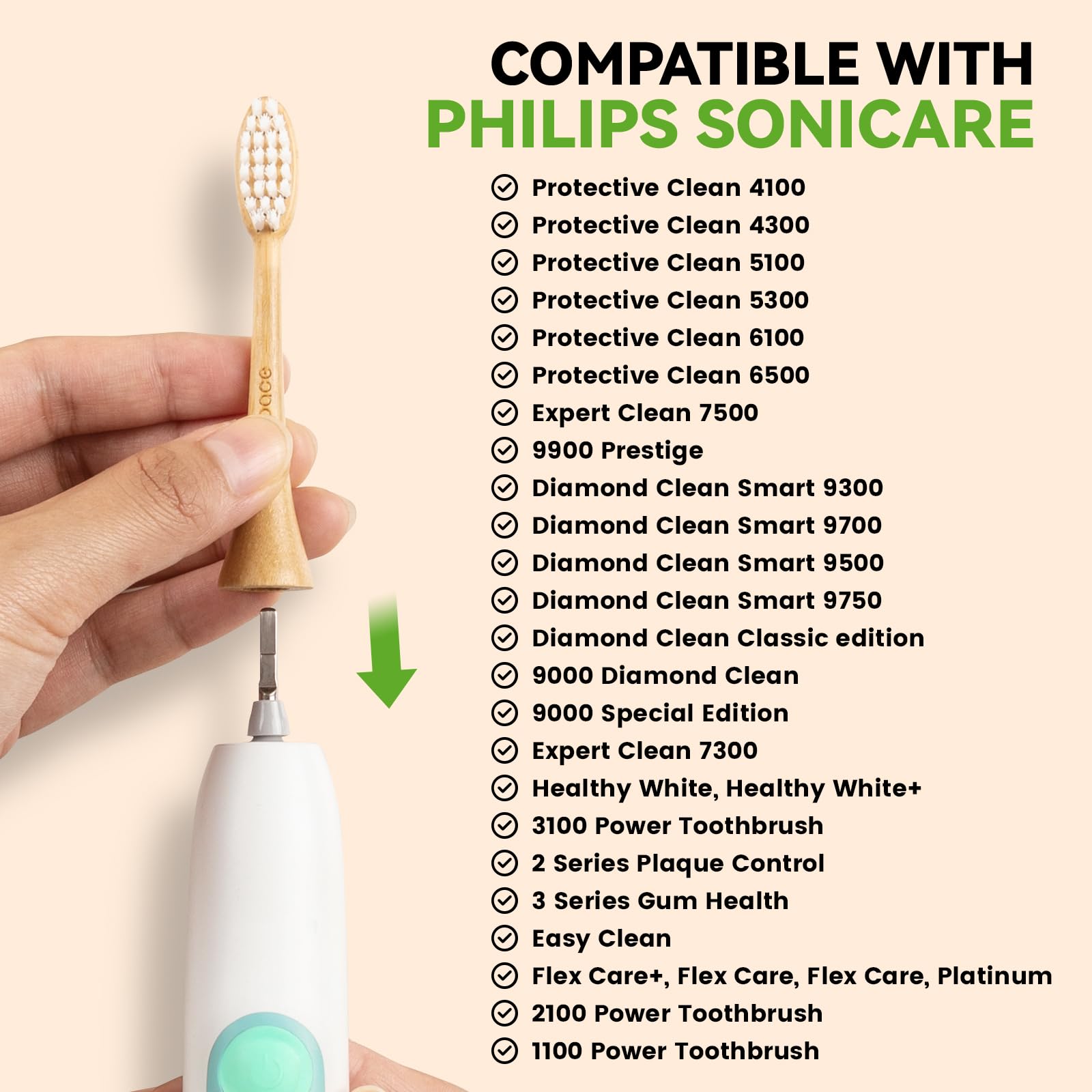 ponpace primer plano de cerdas de bambú y ricino, suavidad eficaz