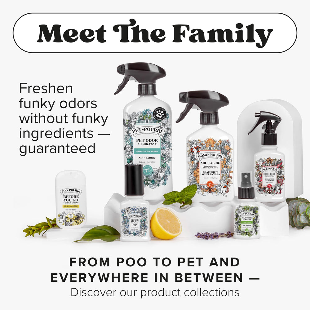 Poo-Pourri junto a bolso de gimnasio, mantiene la ropa y equipos frescos