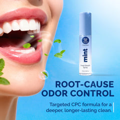 POP ON VENEERS spray pulverizado destacando sensación de frescor