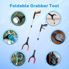 POPDA persona usando la pinza para recoger llaves sin agacharse, reduce esfuerzo