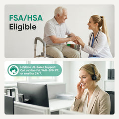 PopWise etiqueta con información FSA/HSA y soporte telefónico USA
