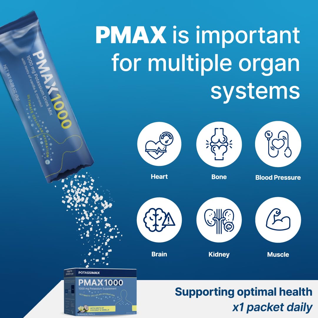 Cuchara medidora con polvo PMAX1000 de PotassiMax para dosificación precisa