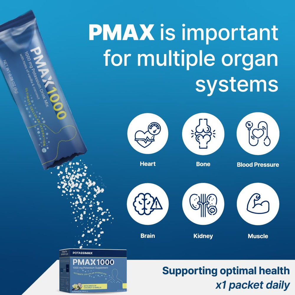 Cuchara medidora con polvo PMAX1000 de PotassiMax para dosificación precisa