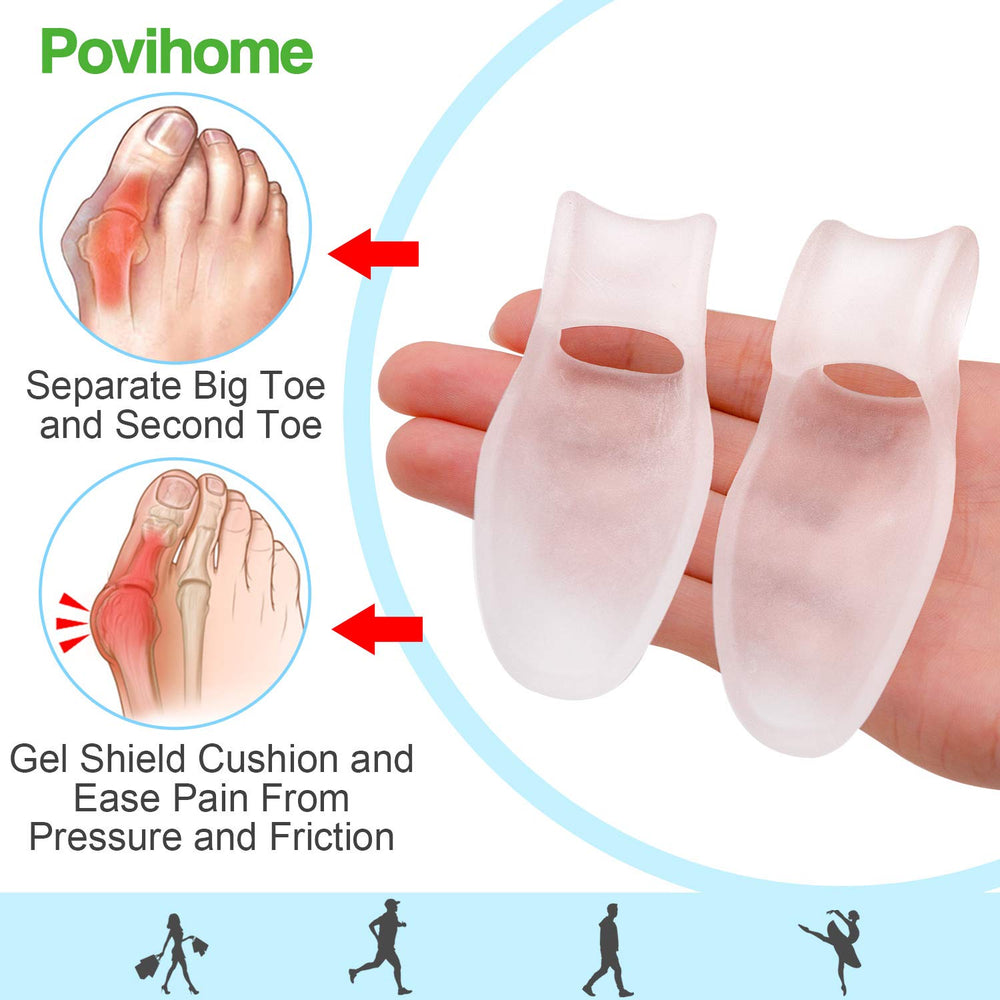 Povihome primer plano textura gel suave para amortiguar juanetes