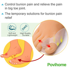 Povihome protector colocado en dedo gordo demostrando comodidad