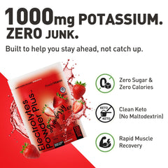 Atleta bebiendo PowderVitamin en gimnasio, reabastecimiento mineral post entreno