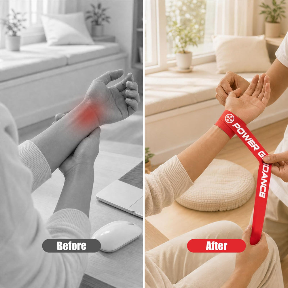POWER GUIDANCE banda aplicada en rodilla para mejorar movilidad y circulación