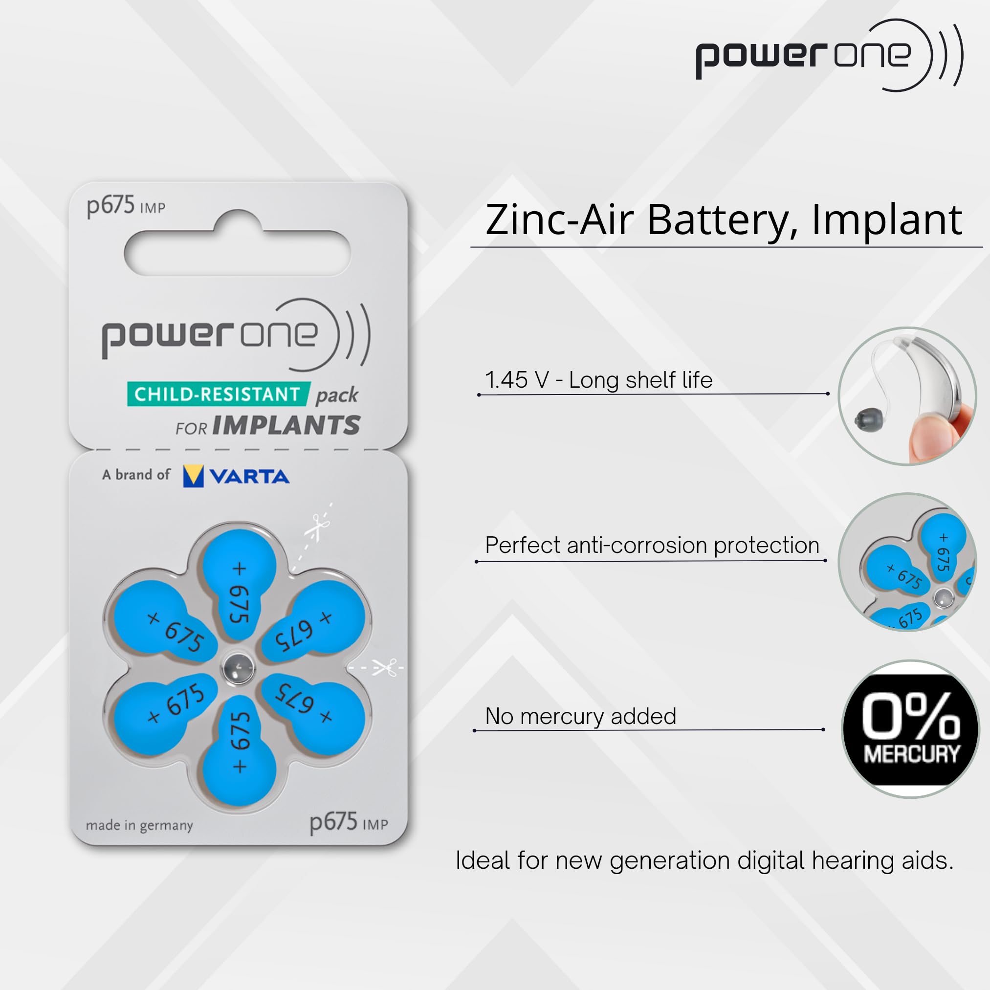 Power One primer plano de la celda mostrando carcasa metálica resistente