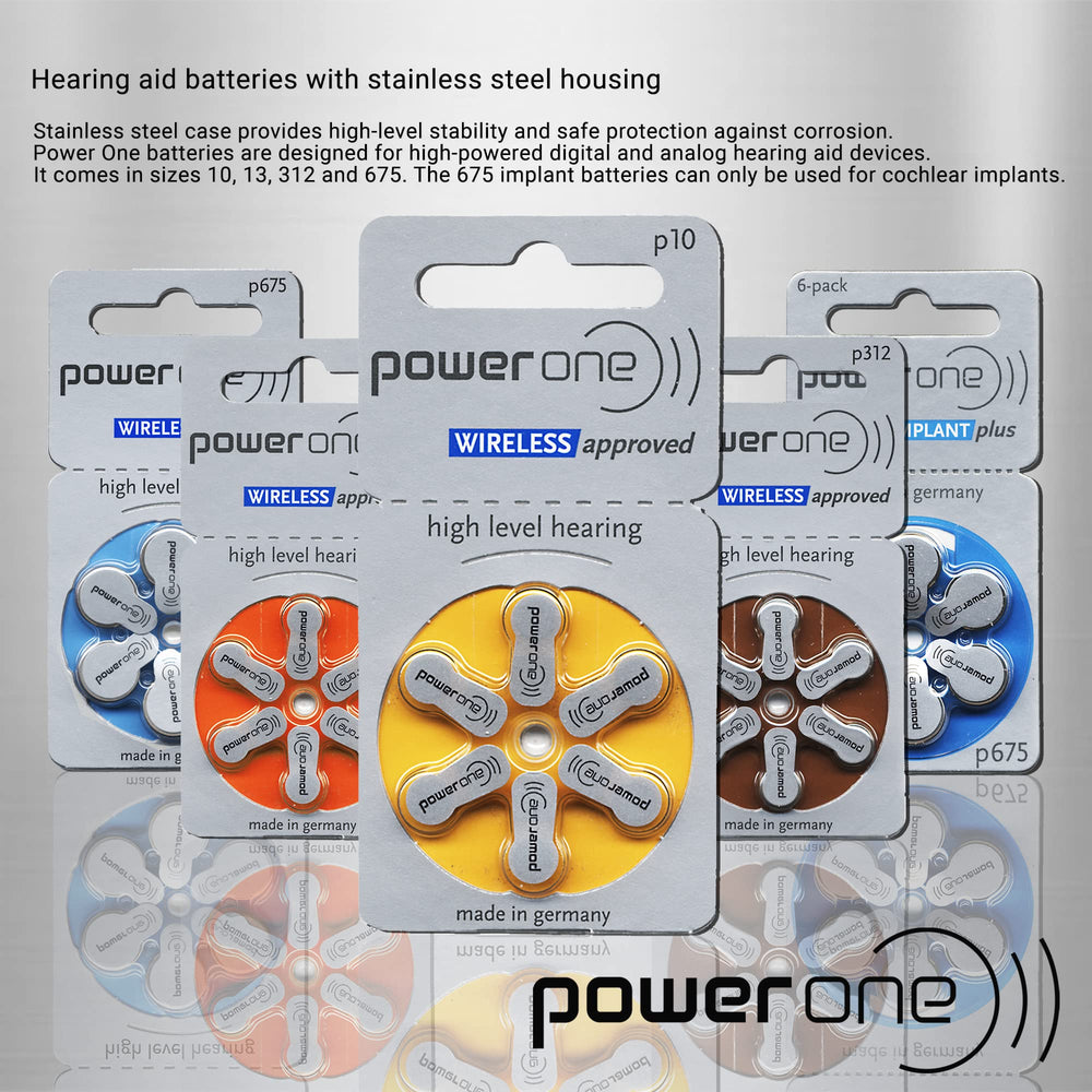 Power One junto a moneda para comparar escala y visualizar tamaño