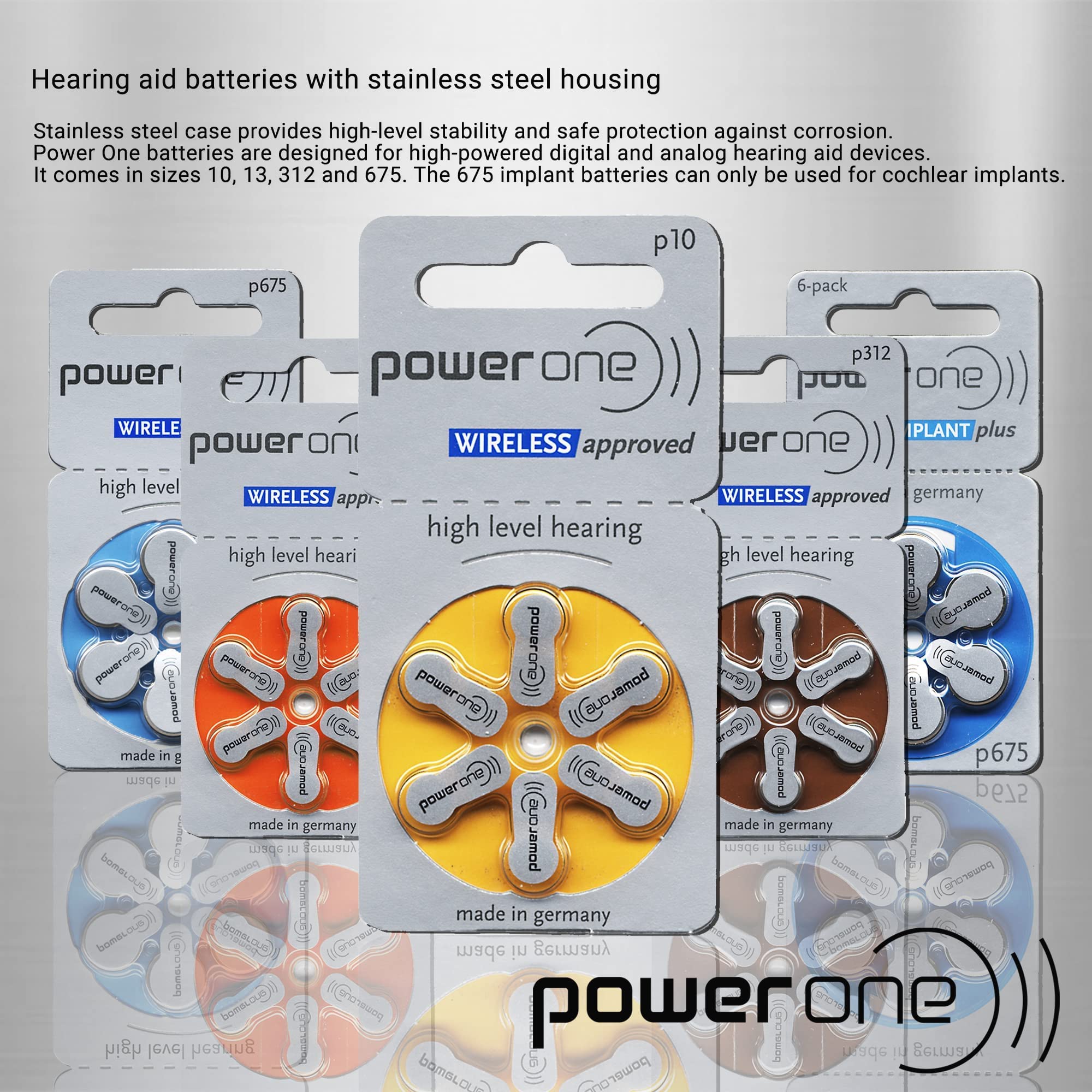 Power One etiqueta con instrucciones y fecha, facilita trazabilidad
