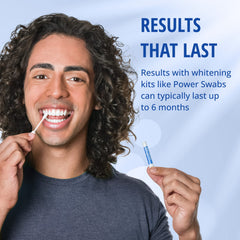 Power Swabs etiqueta del producto detallando ingredientes y seguridad