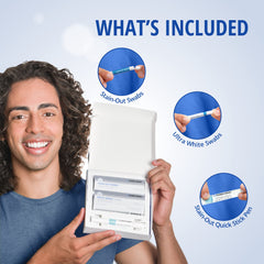 Power Swabs hisopo aplicándose sobre diente para limpieza eficaz