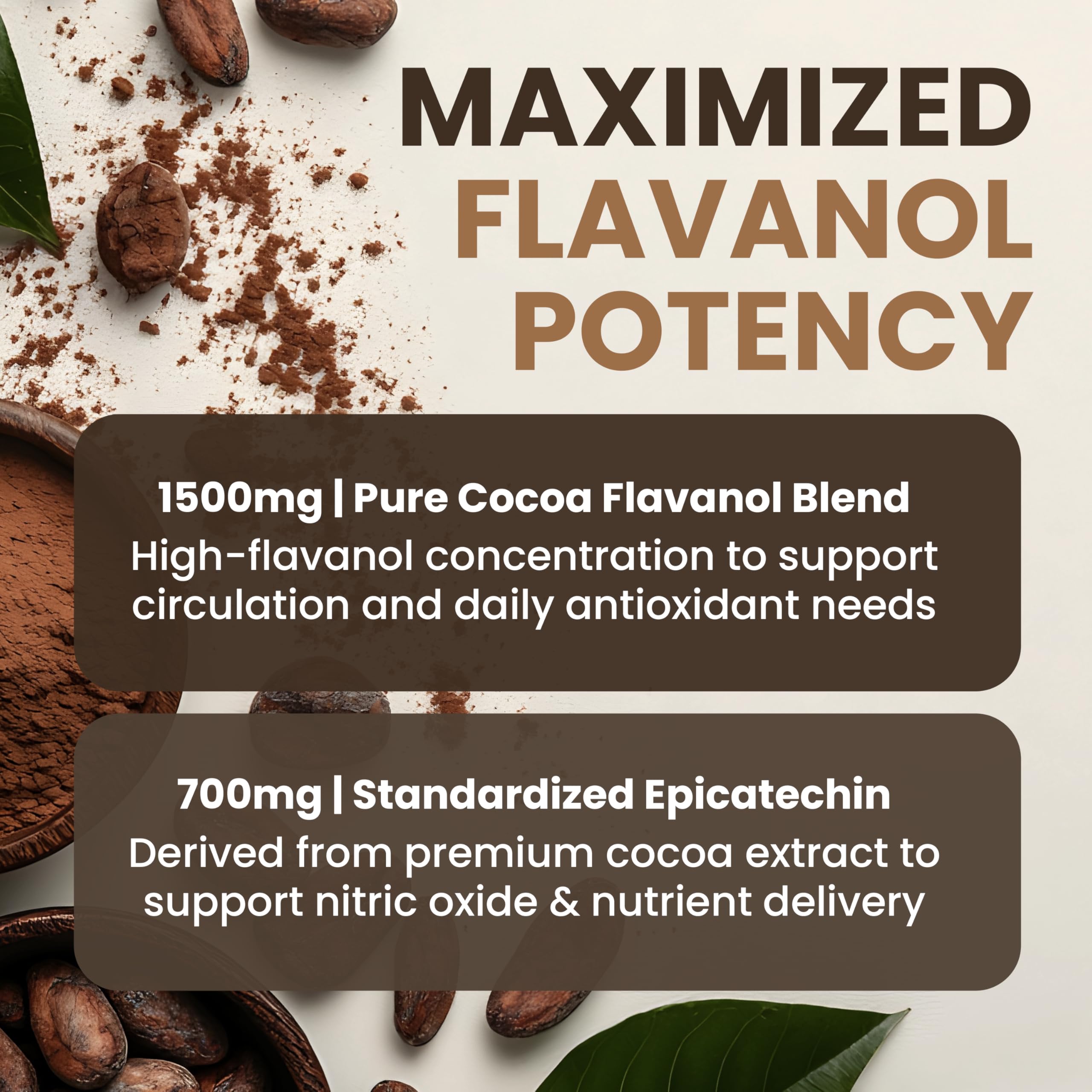 Vaso con batido de cacao POWERED X PLANTS mezclado para energía diaria