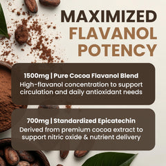 Vaso con batido de cacao POWERED X PLANTS mezclado para energía diaria