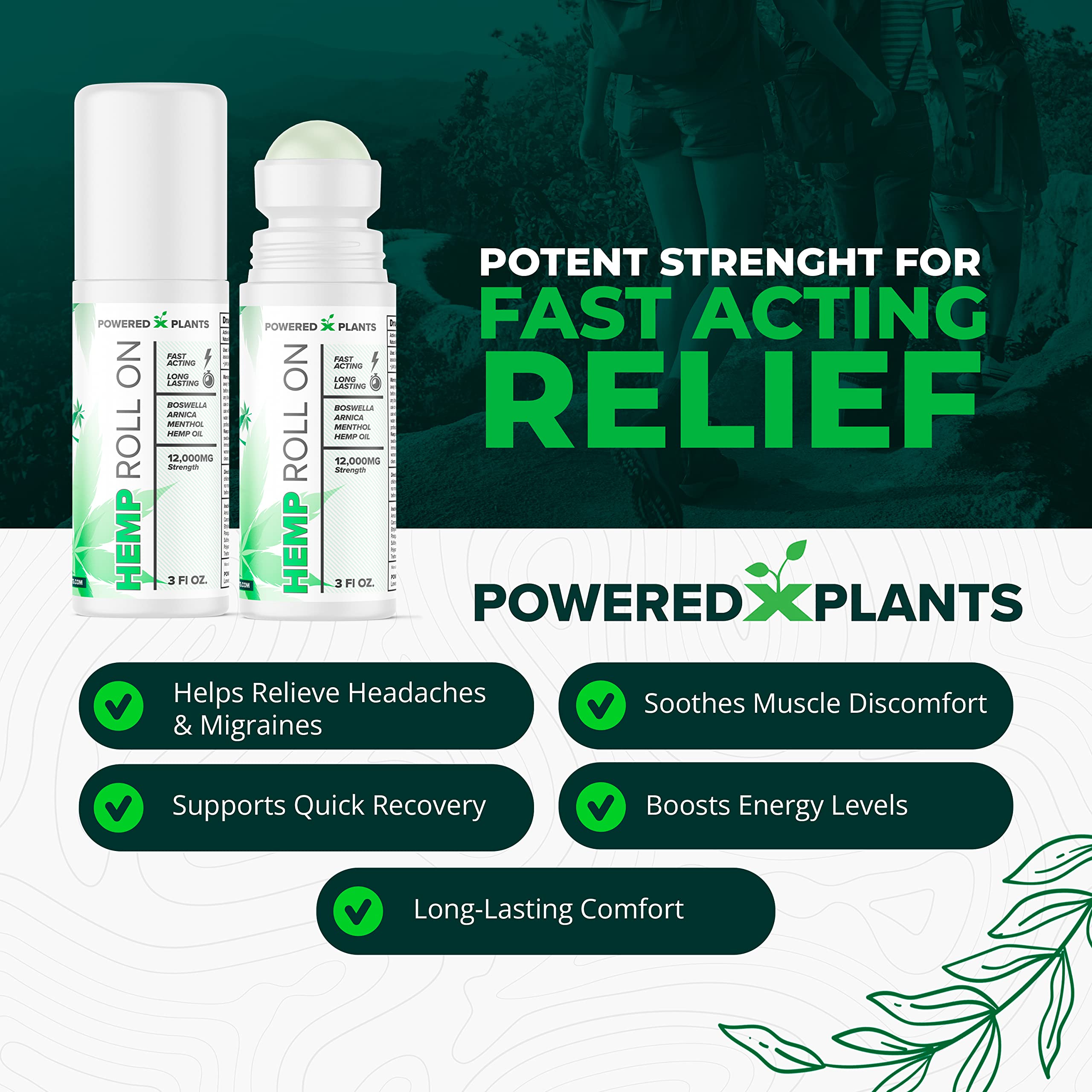 POWERED X PLANTS bola rodante detalle que garantiza aplicación sin manos