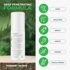 POWERED X PLANTS gel saliendo del roll-on mostrando textura no pegajosa