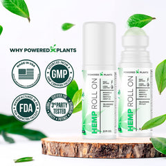 POWERED X PLANTS aplicando en cuello para alivio localizado y sensación fresca