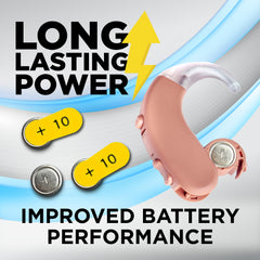 Powermax detalle de pila zinc‑aire que sugiere rendimiento estable