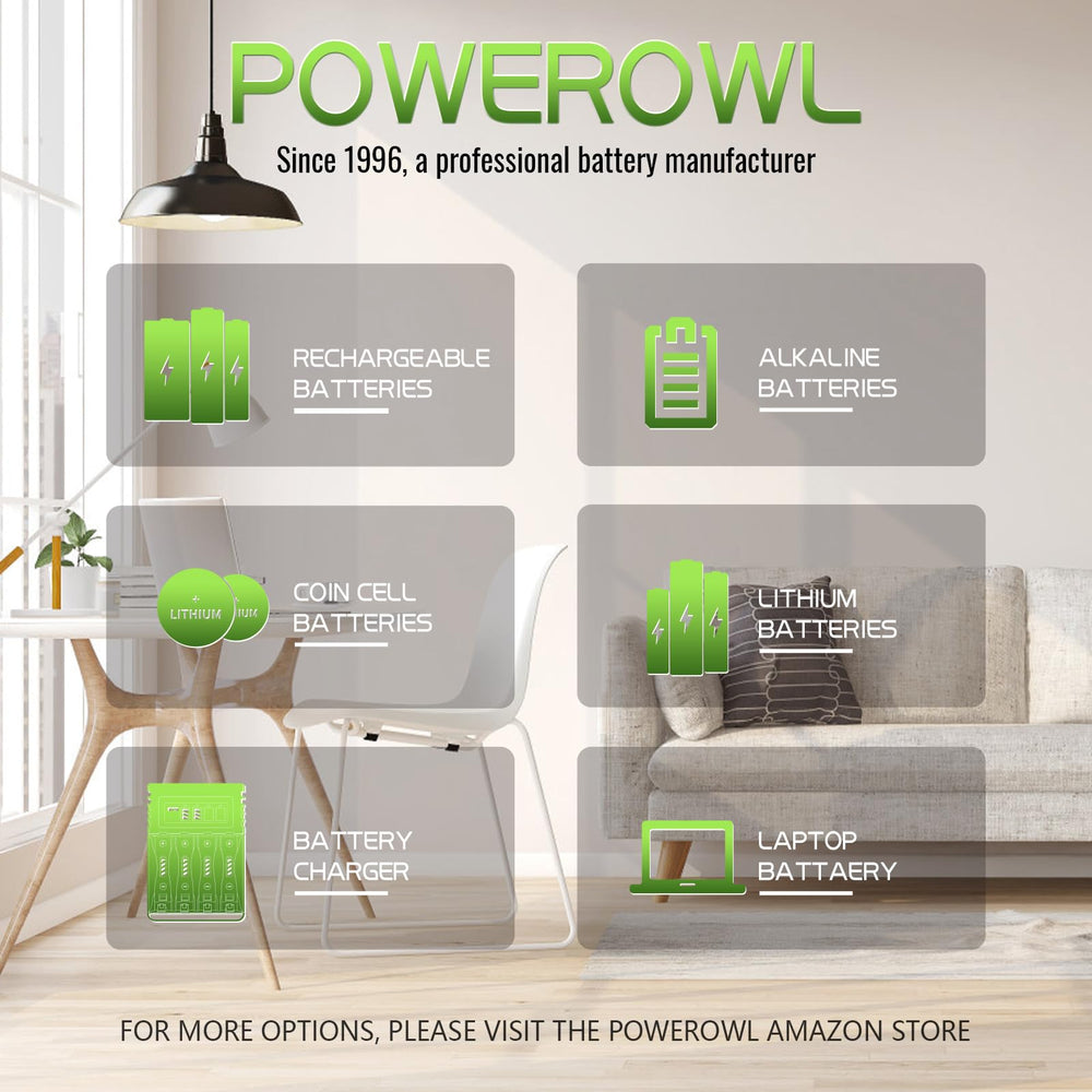 POWEROWL etiqueta con fecha y especificaciones para control de stock
