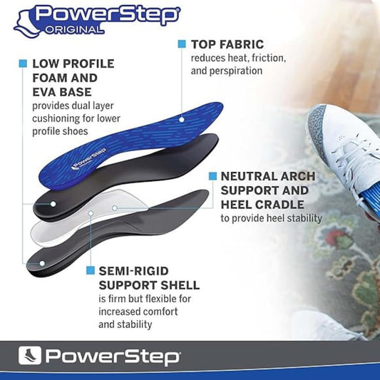PowerStep textura superior acolchada para confort inmediato