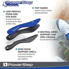 PowerStep textura superior acolchada para confort inmediato