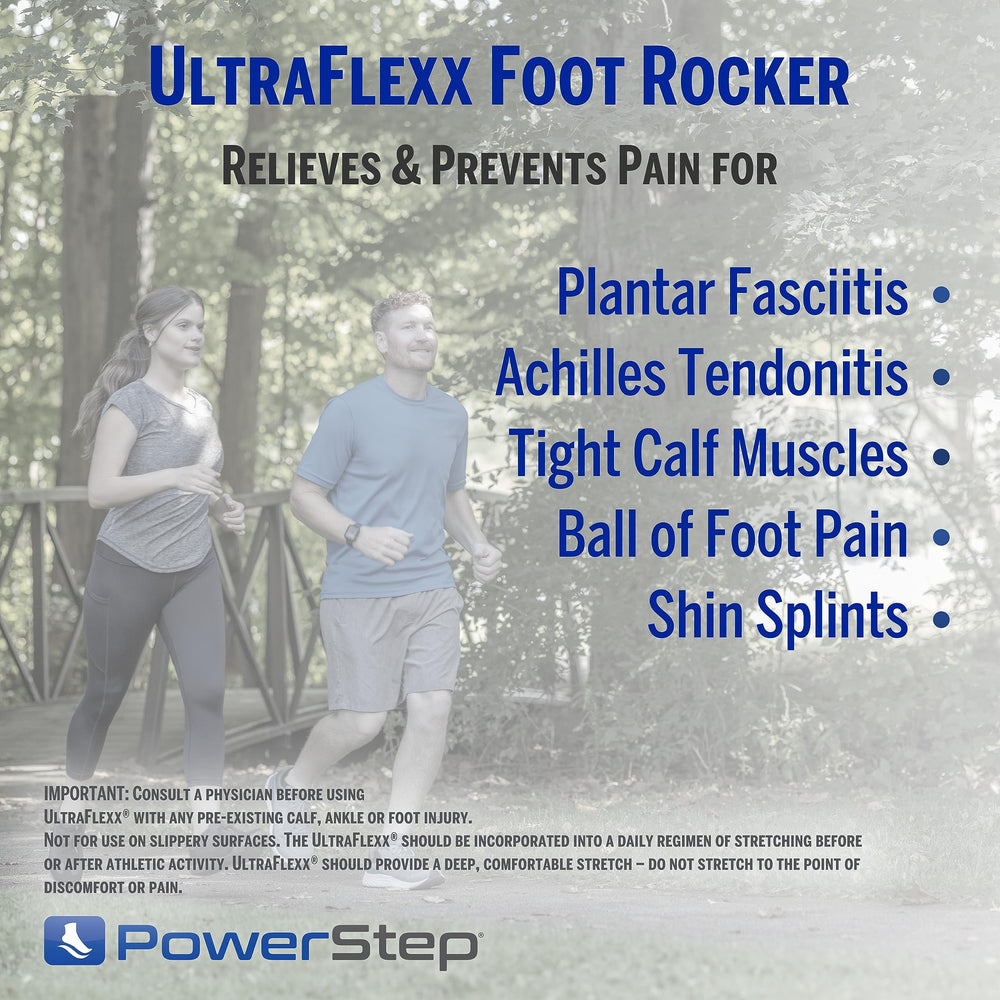 PowerStep UltraFlexx tamaño comparado con una mano para mostrar portabilidad y comodidad