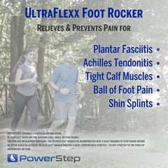 PowerStep UltraFlexx tamaño comparado con una mano para mostrar portabilidad y comodidad