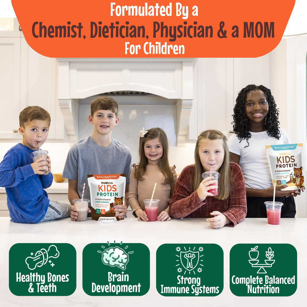 POWkids ingredientes orgánicos caco y fruto del monje, sabor natural