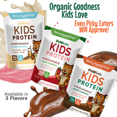 POWkids niña bebiendo batido, satisfacción y recuperación después del juego