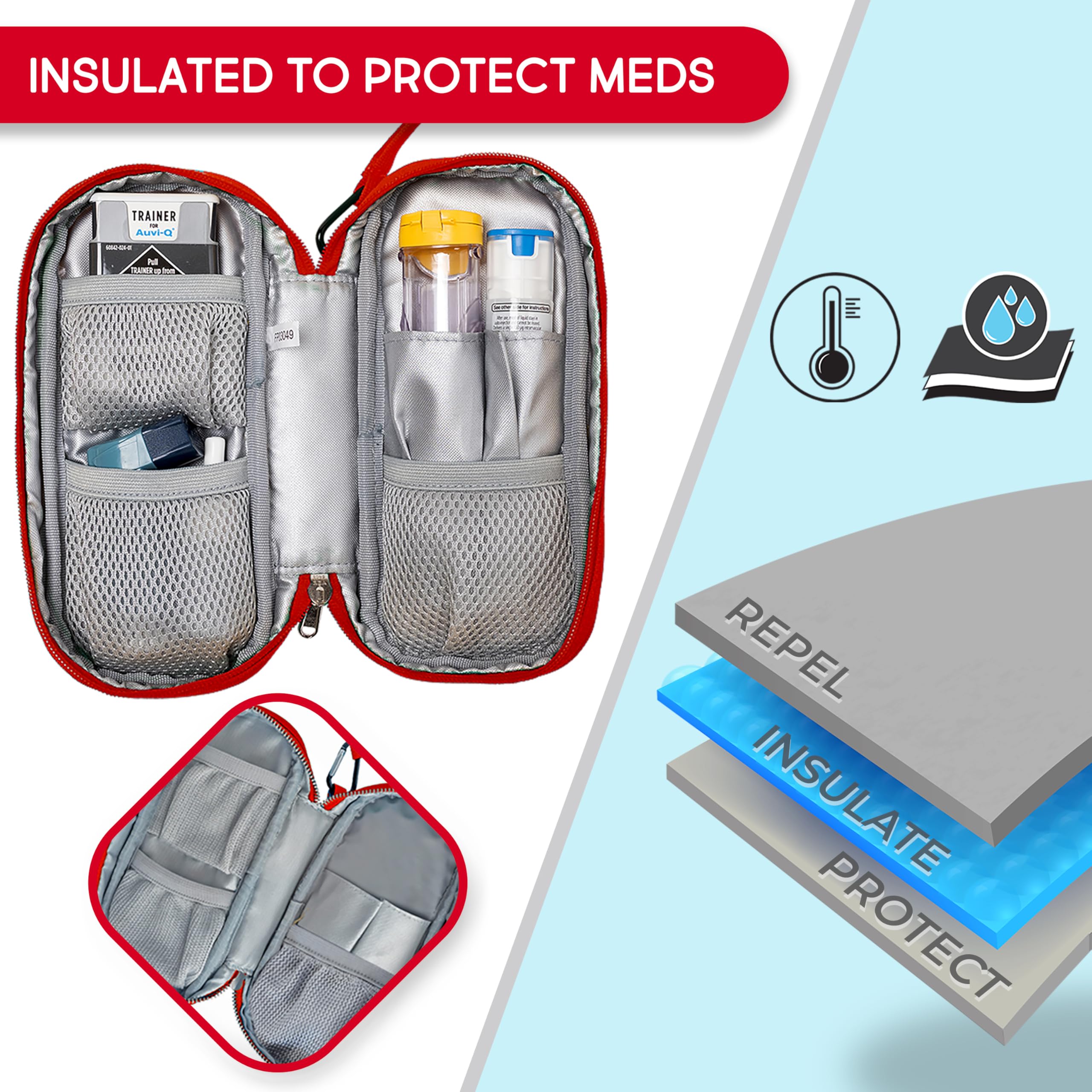 PRAC MEDIC BAGS espuma PE aislante protegiendo la epinefrina