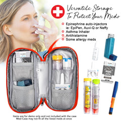 PRAC MEDIC BAGS interior organizado con bolsillos para EpiPen y inhalador