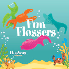 Practicon FlosSeas en uso durante un viaje, práctico y aprobado por TSA para niños