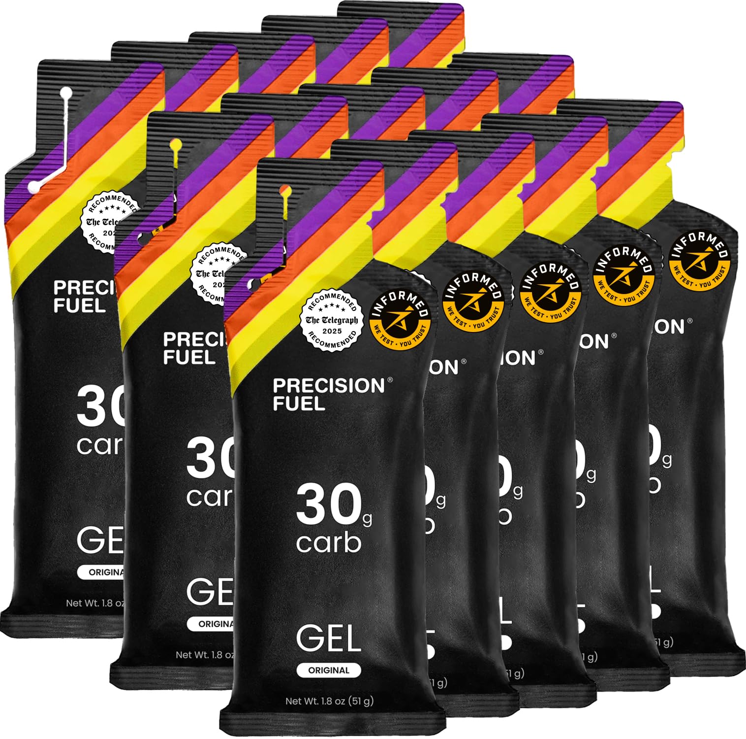 Precision Hydration empaque frontal claro y compacto que facilita transporte