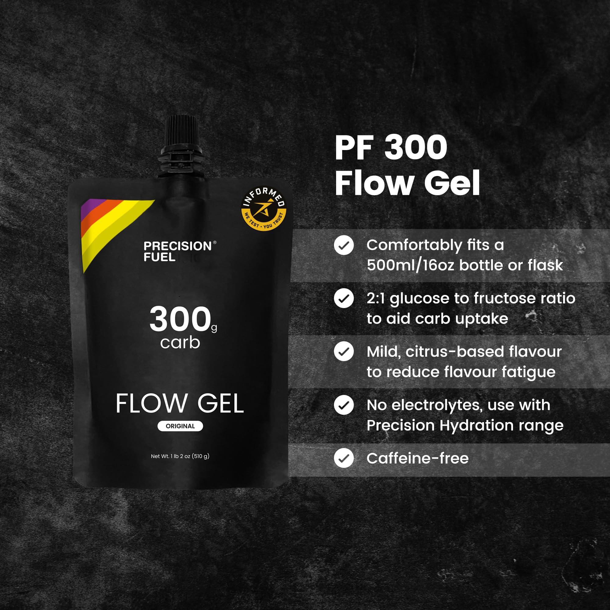 Precision Hydration envase abierto con tapón resellable para uso práctico
