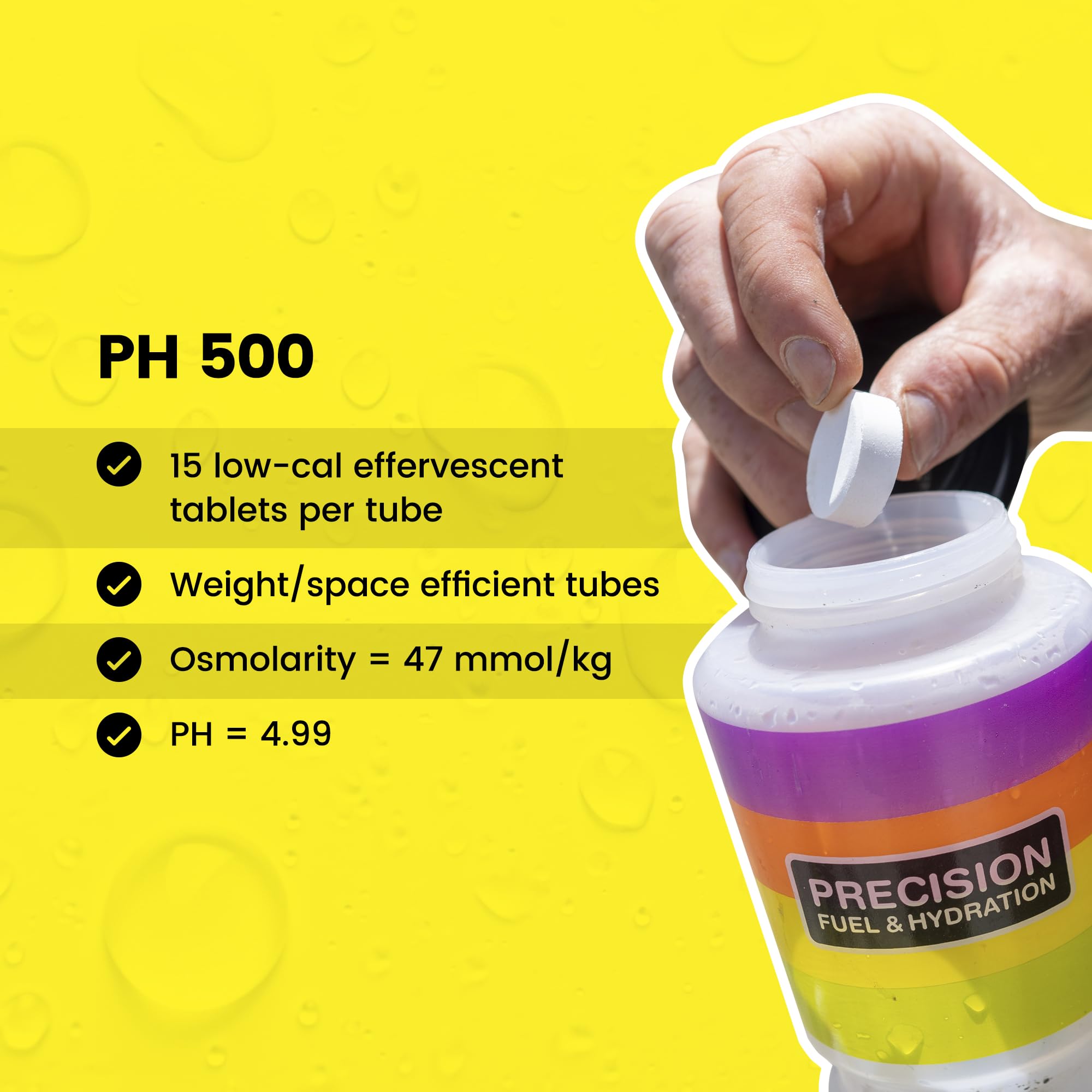 Precision Hydration efervescencia en agua, rápida mezcla y sabor refrescante